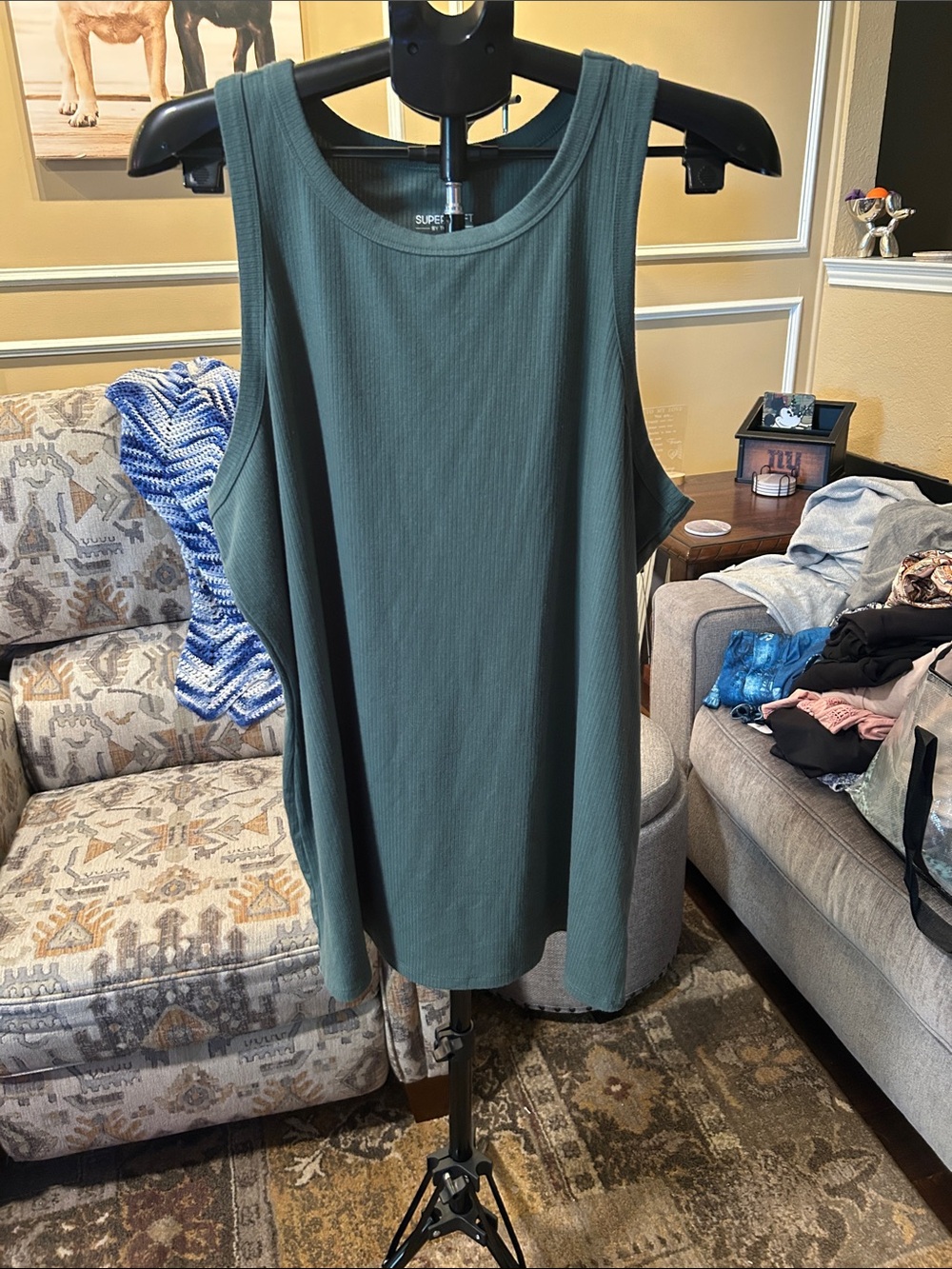 torrid Olive Green Ribbed Tank Top